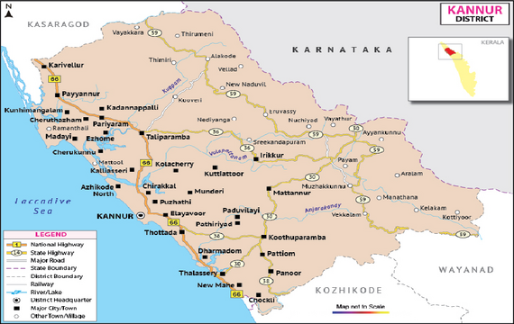 Tourist Map Guide Of Kannur Kerala Orbit Tourist Map Guide Of Kannur Kerala Orbit